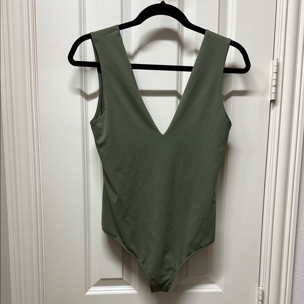 Olive Green Sleeveless Bodysuit
